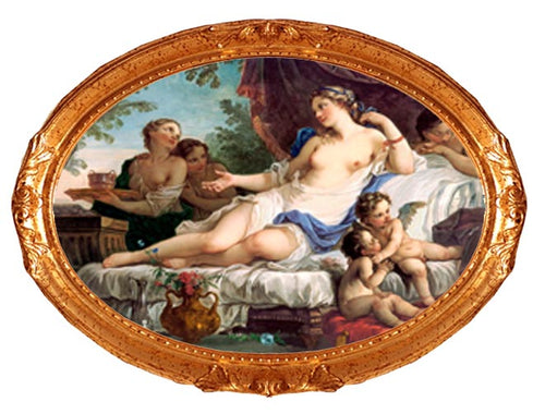 Dipinto ovale con cornice francesina - brunelleschi