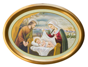 Capezzale classico ovale liscio Sacra Famiglia - brunelleschi