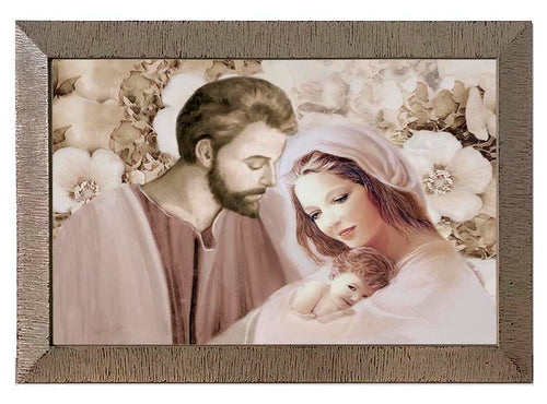 Capezzale moderno con cornice Sacra Famiglia - brunelleschi