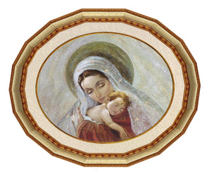 Capezzale classico ovale Madonna con Bambino - brunelleschi