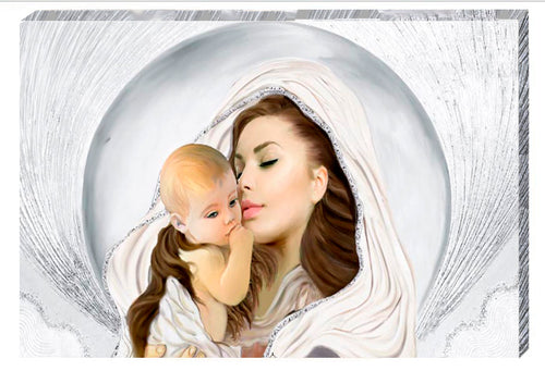 Capezzale intelaiato su tela h3 Madonna con Bambino - brunelleschi