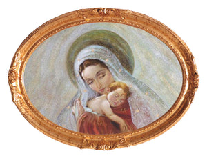 Capezzale classico ovale francesina Madonna con Bambino - brunelleschi