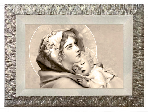 Capezzale moderno con cornice e pass. Madonna con Bambino - brunelleschi