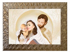 Capezzale moderno con cornice Sacra Famiglia - brunelleschi