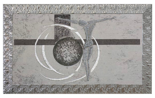 Capezzale moderno con cornice Crocifissione - brunelleschi