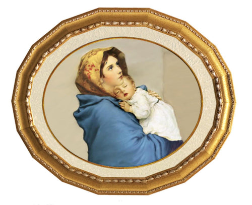 Capezzale classico ovale Madonna con Bambino - brunelleschi