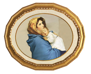 Capezzale classico ovale Madonna con Bambino - brunelleschi