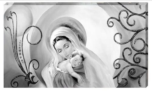 Capezzale intelaiato su tela h3 Madonna con Bambino - brunelleschi