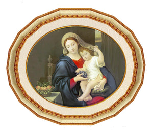 Capezzale classico ovale Madonna con Bambino - brunelleschi