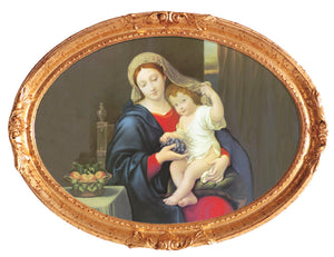 Capezzale classico ovale francesina Madonna con Bambino - brunelleschi