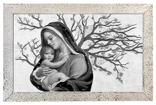 Capezzale moderno con cornice Madonna con Bambino - brunelleschi