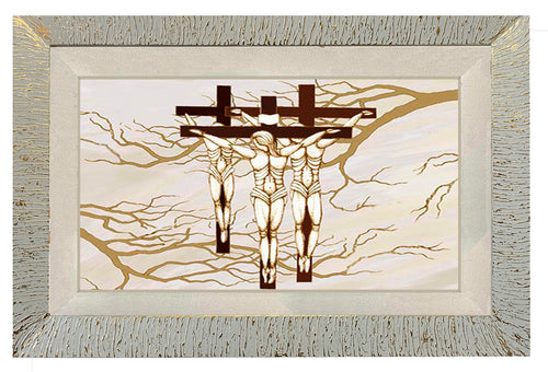 Capezzale moderno con cornice e pass. Crocifissione - brunelleschi