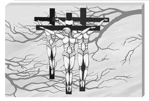 Capezzale intelaiato su tela h3 Crocifissione - brunelleschi