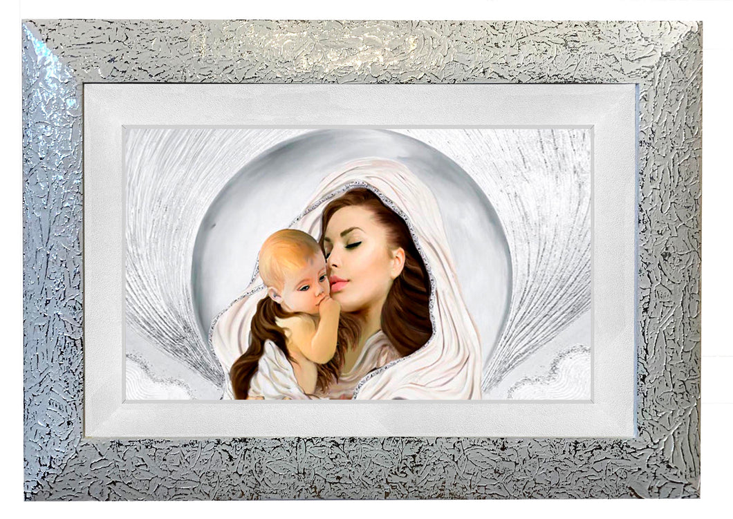 Capezzale moderno con cornice e pass. Madonna con Bambino - brunelleschi