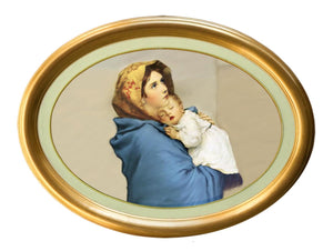 Capezzale classico ovale liscio Madonna con Bambino - brunelleschi