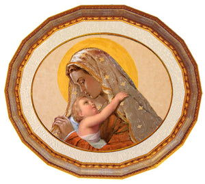 Capezzale classico ovale Madonna con Bambino - brunelleschi