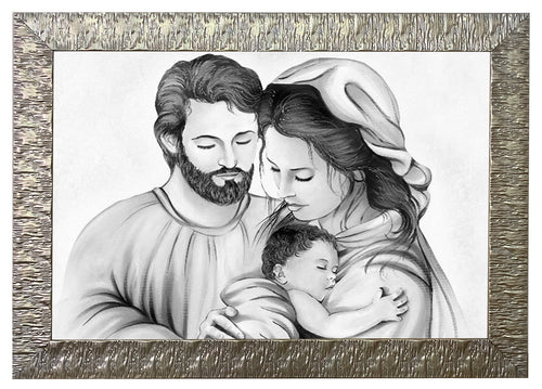 Capezzale moderno con cornice Sacra Famiglia - brunelleschi