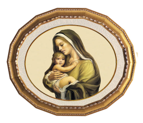 Capezzale classico ovale Madonna con Bambino - brunelleschi