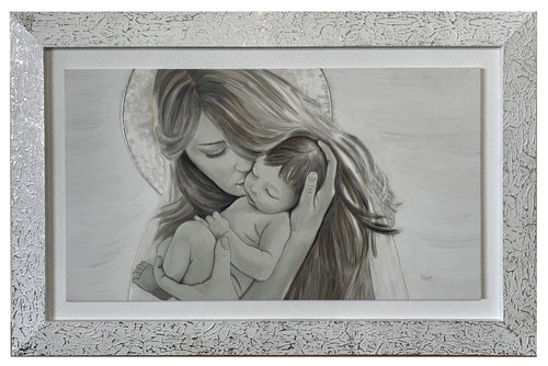 Capezzale moderno con cornice e pass. Madonna con Bambino - brunelleschi