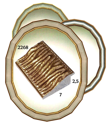 Specchiera ovale a medaglione - brunelleschi