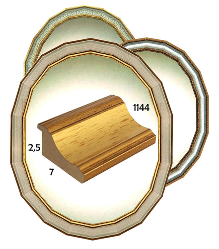 Specchiera ovale a medaglione - brunelleschi