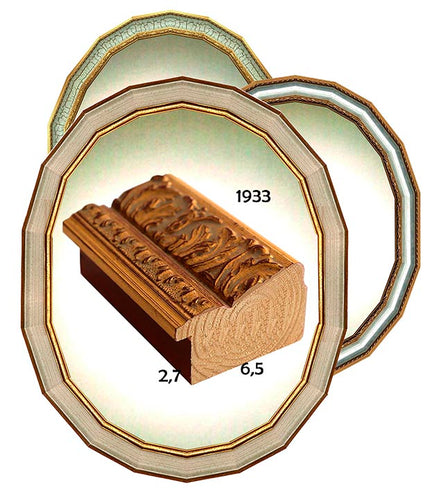 Specchiera ovale a medaglione - brunelleschi