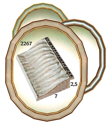 Specchiera ovale a medaglione - brunelleschi