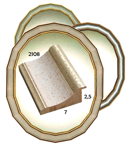 Specchiera ovale a medaglione - brunelleschi